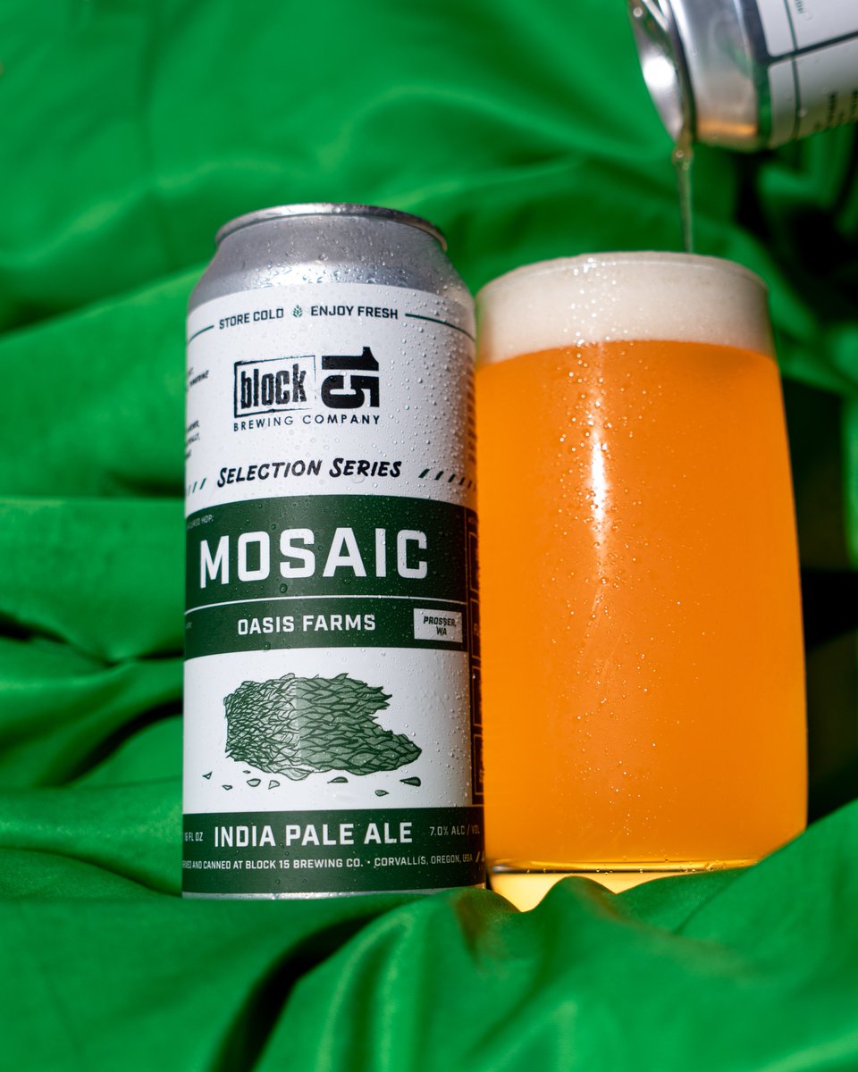 Hello, Mosaic fans! We have another Selection Series, and this one is for you! 🌿...
instagram.com/p/CcT_sRupeMl/

#Block15Brewing #DeliveringHoppiness #CorvallisOregon #OregonBeer #CraftBeer #Corvallisoregon #block15beer