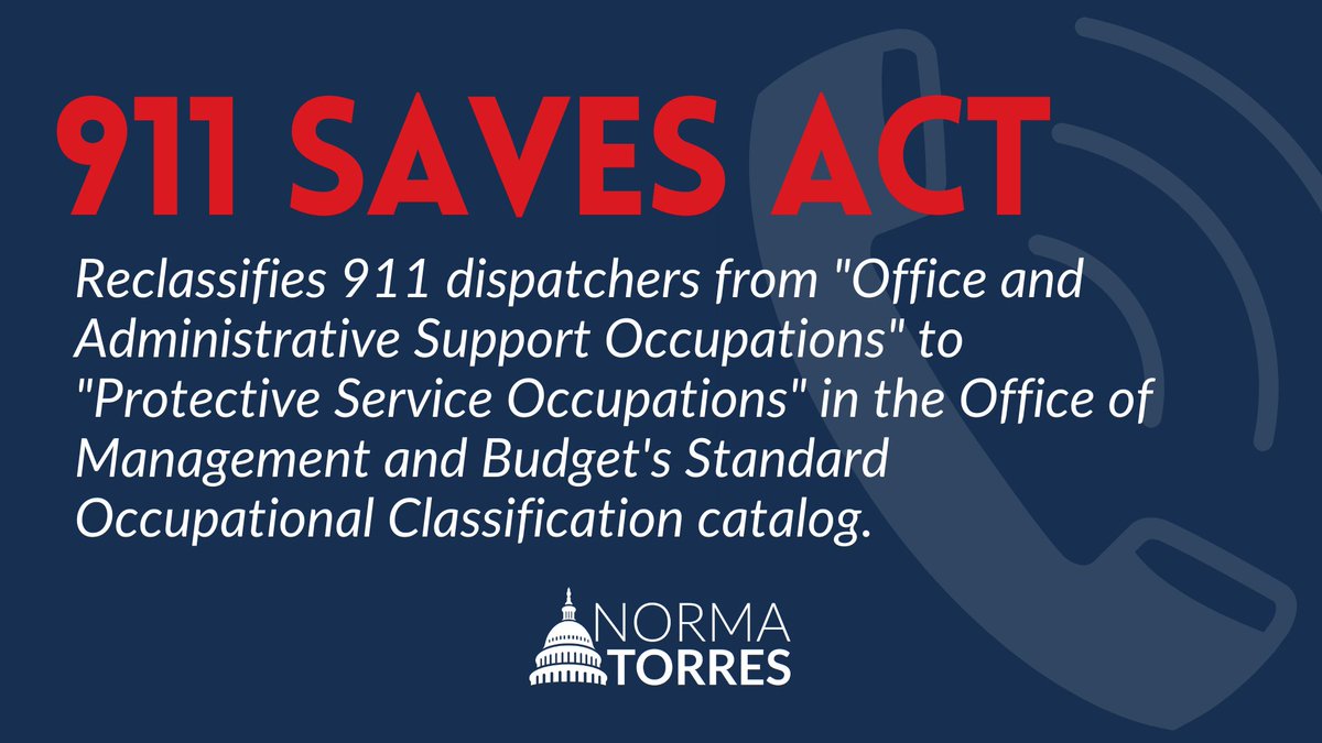 The work 911 dispatchers do often means the difference between life and death. 
 
The #911SAVES Act recognizes the lifesaving work of our dispatchers. Our communities are safer because of their sacrifices and efforts. #NPSTW