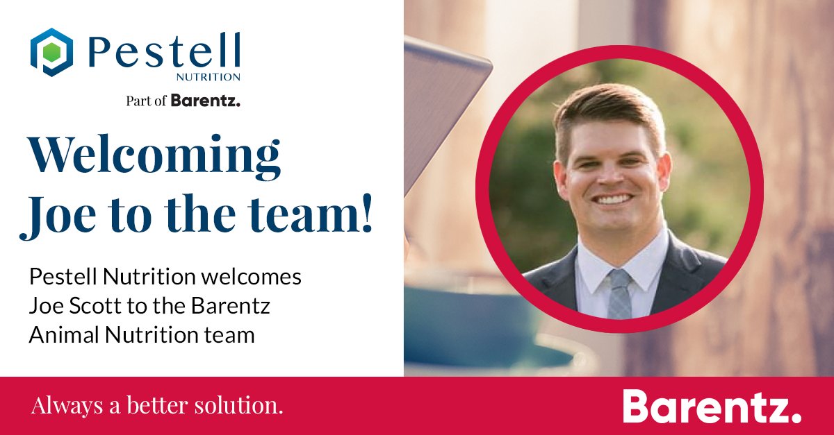Pestell Nutrition is excited to welcome Joe Scott as our new Director of Sales &amp; Technical Services. Joe will be managing our US commercial business, focusing on feed additives and nutritional health solutions.
Read more here: pestell.com/welcome-joe