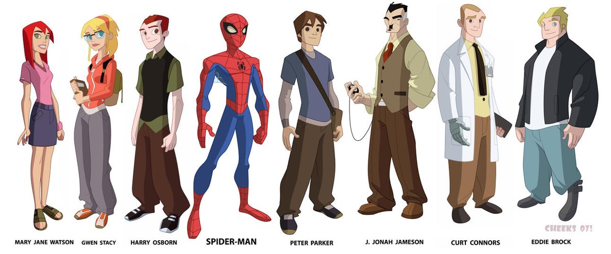 RT @EARTH_26496: The Spectacular Spider-Man character designs https://t.co/NUNXNzFWje