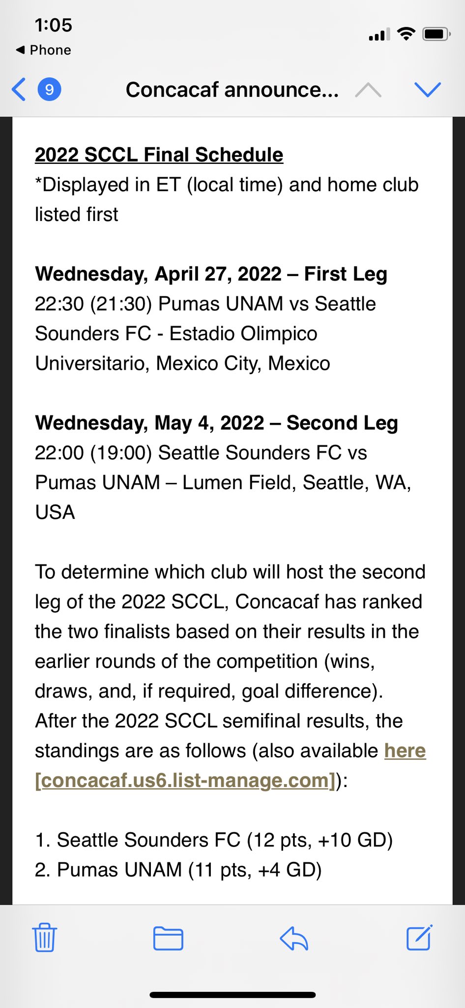 Steven Goff on Twitter: "CCL Schedule announced: https://t.co