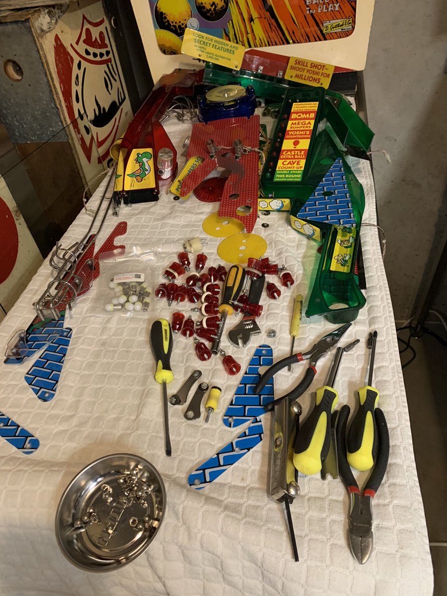 ThePinScientist's tweet image. Giving Super Mario Bros (by Gottlieb) some love and attention today.

TheEMScoreKeeper.com 

#Pinball
#PinballMod
#PinballMods
#PinballRepair
#PinballRestorations
#PinballCollector
#Gameroom
#Electromechanical
#SolidState
#SolidStatePinball
#Restoration
#FixingIt
#Hobby