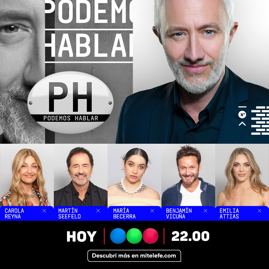 HOY a las 22hs llega un programa imperdible de #PodemosHablar 😉 @andykusnetzoff recibe a: María Becerra, Carola Reyna, @SeefeldMartin, @benjavicunamori y @emiattiasok ➡ ¿Estás listo?