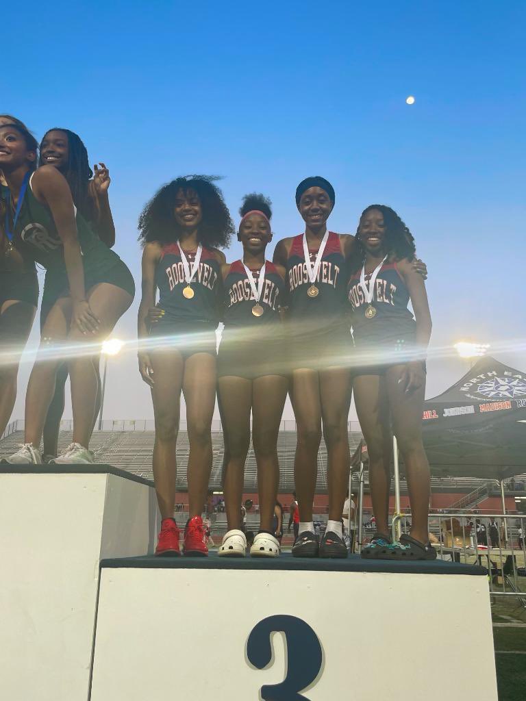 Congratulations to our 4x1 (4th)  and 4x2 (3rd) for placing in the top 4 at our 2021-2022 District Track meet and advancing to area! 💪🏼 <a href="/WeAreTRHS/">Theodore Roosevelt High School - NEISD</a> <a href="/NEISD/">North East ISD</a> <a href="/TRathletics/">Roosevelt Athletics</a>