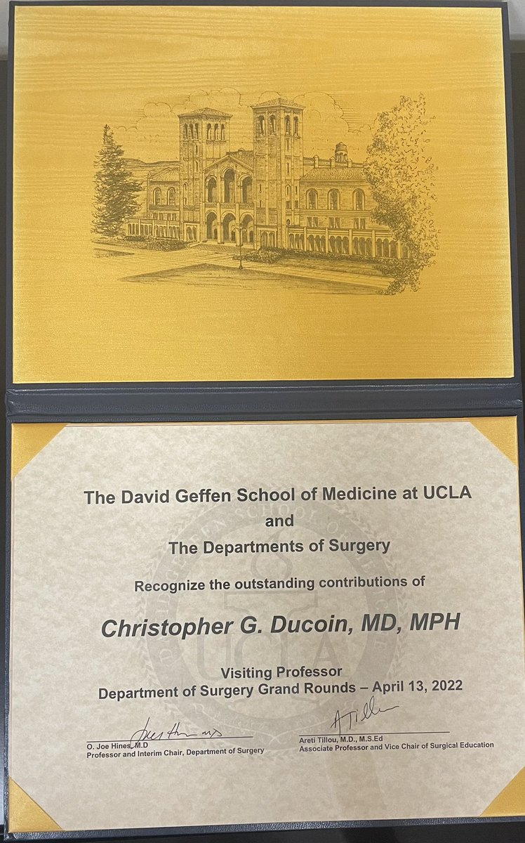 Thank you @SSATNews for the opportunity to speak on @ECAware Esophageal Cancer at @UCLASurgery @UCLASurgeryRes during April’s EC Cancer Awareness month, via the Visiting Professor Award. It was an honor to be the first in-person speaker in over 2 years! Thank you!!! @JoeHines15