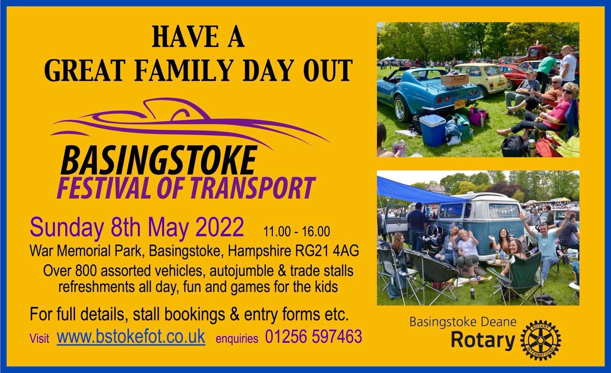 Who is coming along to our Basingstoke Festival of Transport on Sunday 8th May? Full details on our website: bstokefot.co.uk.