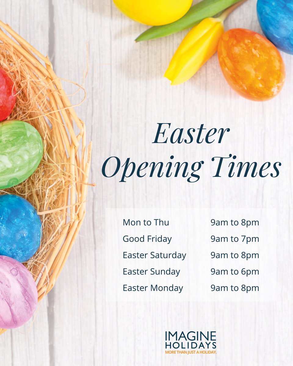 Our Easter opening times🐣