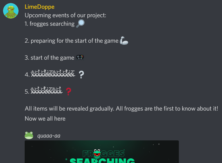 KermitNft's tweet photo. Something new about Roadmap in our Discord!
( Follow Twitter so as not to miss the chance to get into the Discord! )

🐸 
#KermitNFT #game #P2E #Solana #SolanaNFT #NFTGame #NFTs https://t.co/gFDVNgXoV2