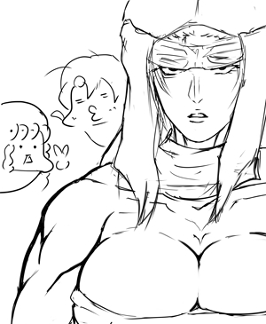 後ろに変な生き物がいる?それはおそらく…精霊…だろう… 