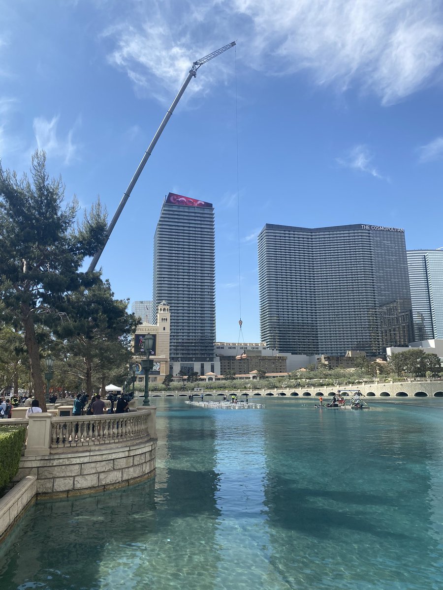 LVSuper58's tweet photo. The step n repeat stage @bellagio is going up this week @nfldraft #NFLDraft #Vegas #LVSuper58 https://t.co/D96IA5pKoV