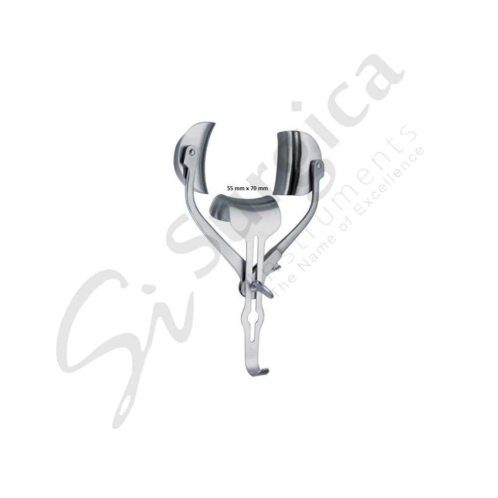 Ricard Abdominal Retractor Complete Set Lateral Blades: 60 mm x 80 mm Center Blades: 55 mm x 70 mm