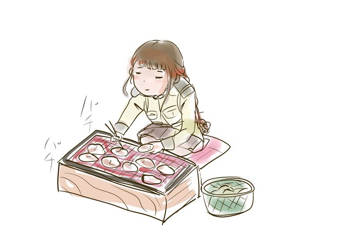 煎餅屋で働く山汐丸。
なぜか和系のお菓子と妙に親和性が高い! 