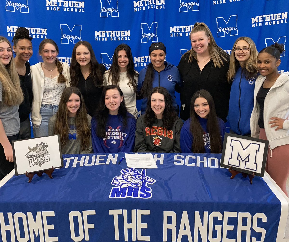 Methuen High School Athletics (@methuensports) on Twitter photo Shout out to our <a href="/MHS_VSB/">Methuen High Varsity Softball</a> players and coaches for celebrating Avry, Makenna, Kyra and Kylie on their commitments to continue their careers at the NCAA level! Shout out to our <a href="/MHS_VSB/">Methuen High Varsity Softball</a> players and coaches for celebrating Avry, Makenna, Kyra and Kylie on their commitments to continue their careers at the NCAA level!