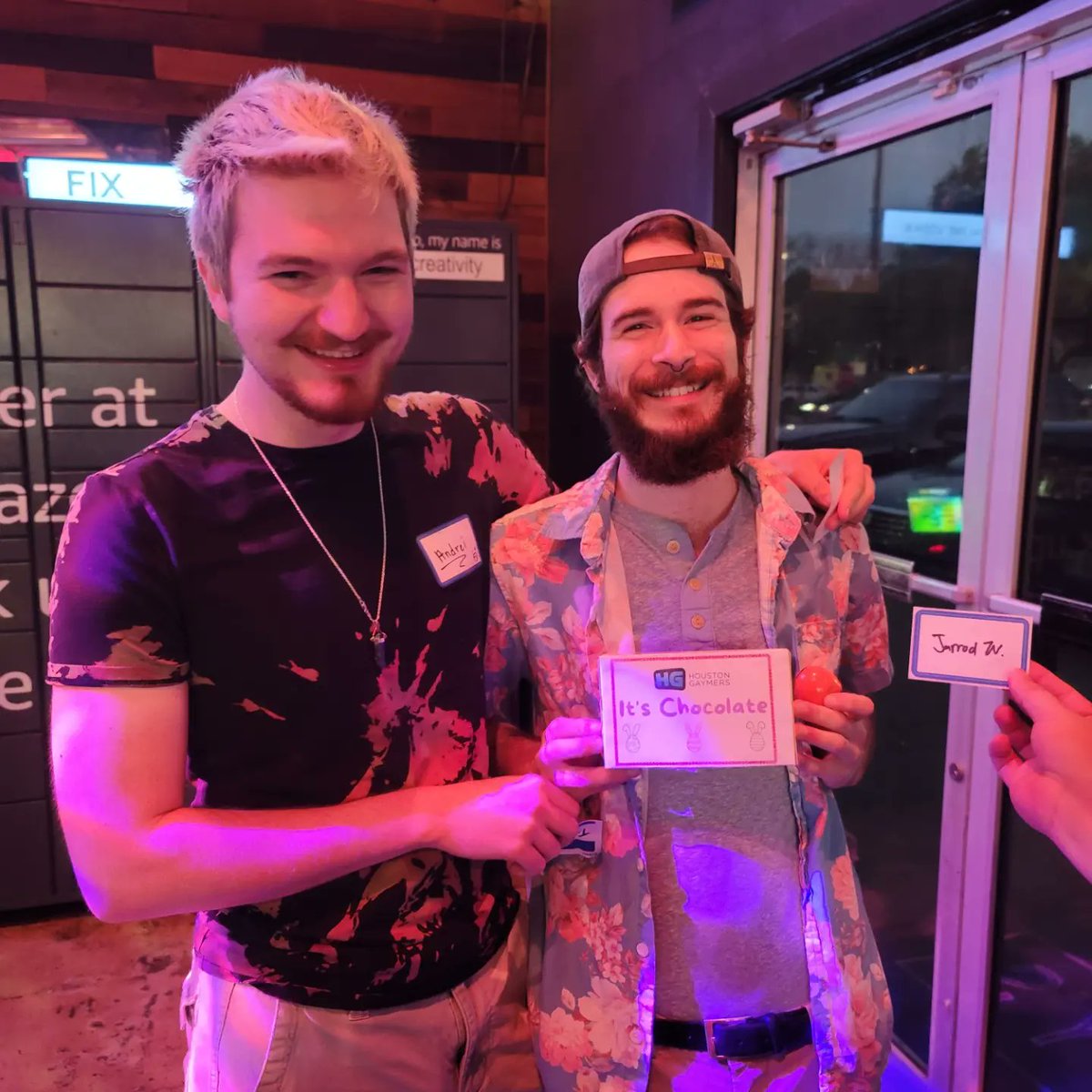 HoustonGaymers's tweet photo. It's chocolate 🍫 🍫 🍫
Thanks everyone who came out to our lovely April Main Meetup! Can wait to see y'all at Handhelds on the 19th and our Drag Show on the 23rd!
.
#houston #texas #gayming #gaming #lgbtqia #wvent #handheldgaming #boardgames #tcg #dragqueen https://t.co/nYGTAr6YcE