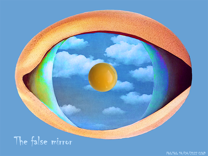 PhiloThilo's tweet photo. The false mirror
PhiloThilo 14/04/2022
#digitalart #falsemirror #fauxmiroir https://t.co/n3JTqxzWm4