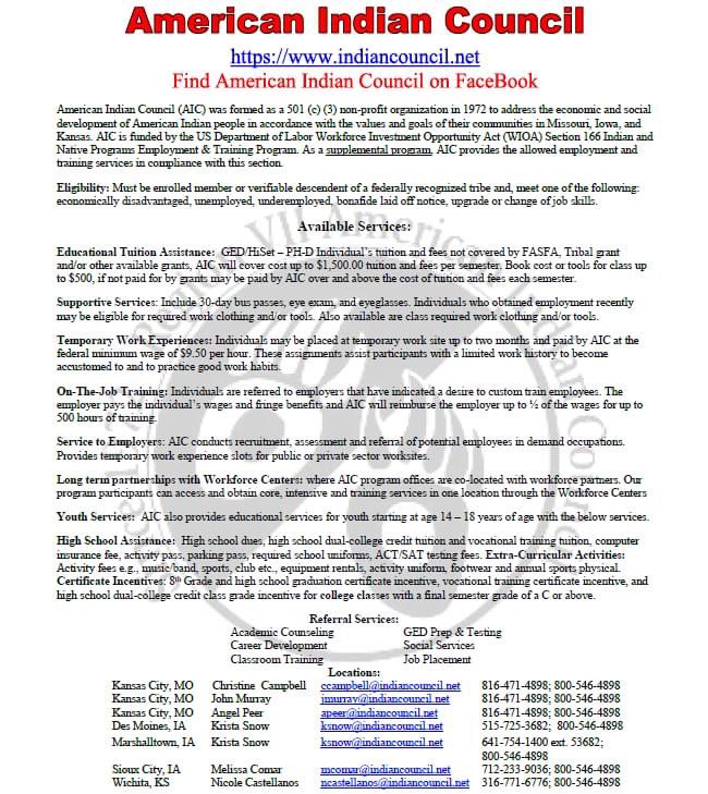 WPS Native American Program tweet media