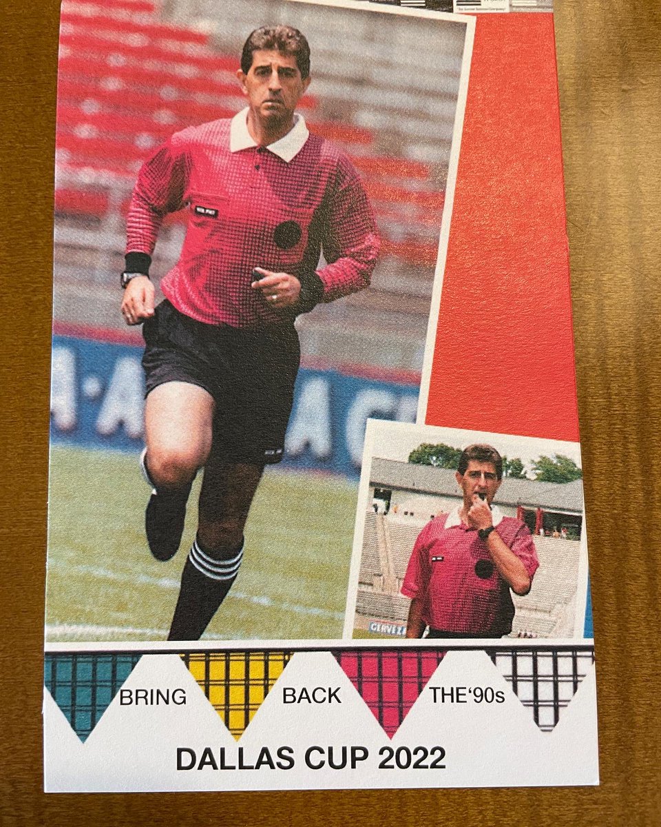 OSI_Page2's tweet photo. Great celebration of referees at Dallas Cup 2022! Bring back the 90s Referee party theme spot on with some of the greats joining the fun! #DallasCup #thethirdteam #the90s https://t.co/p9PQCZoqnY
