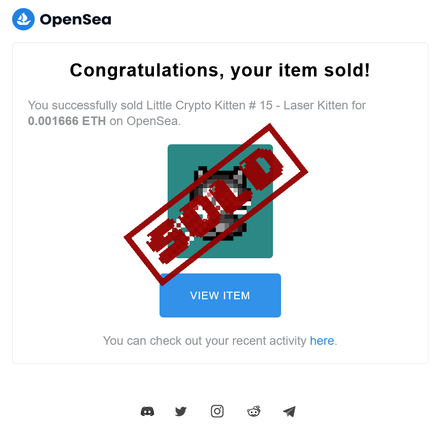 zariloc's tweet photo. Can't be happier 😃😃♥️
I sold my first #LittleCrypKitten 🥳🥳 ‼️
https://t.co/uU7G47o0JS

Thanks to:
0x1064366B67F4630A2C9d209A8C5f3726e9065D55 - Novato

#NFTCommunity #NFTs #nftcollector #NFTArt #NFTartist  #nftcollectors #cryptoart  #openseanfts #pixelart #opensea #OpenSeaNFT https://t.co/ACMqqPw1TP