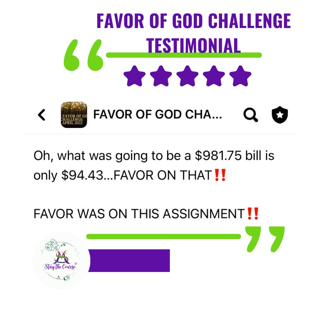 CoachMarcine's tweet photo. The FAVOR OF GOD CHALLENGE IS....🔥 
GOD'S favor is reducing debt in this challenge! From 3 figures to 2 figures.  We are getting evidence of God's favor...DAILY! In our challenge, when one person gets something...we rejoice with them and then say....FAVOR ON THAT OR F.O.T. 

I https://t.co/P17h3PcCiY
