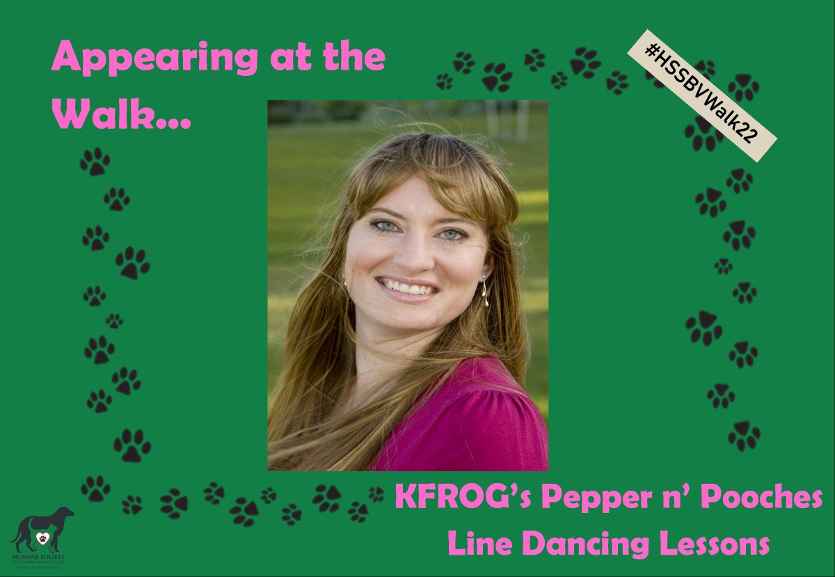 HSSBV's tweet photo. Does your pet love country music?  Bring them to our Walk for the Animals presented by San Manuel Band of Mission Indians on May 7th to take a line dance lesson with @KFrogPepper from @KFROGRadio! 
#hssbvwalk22 #kfrog https://t.co/HsqZyVZPoJ