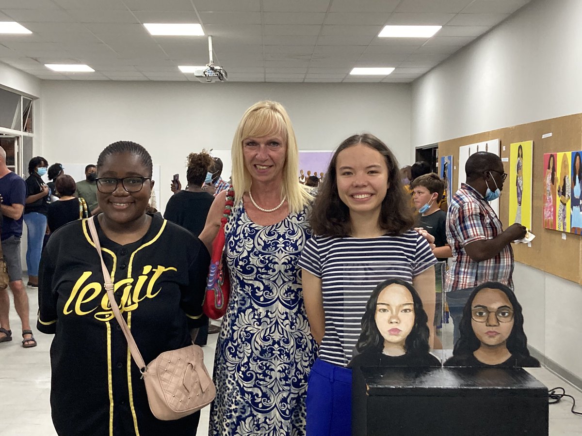 irisborsch's tweet photo. Honoured to have been invited to the IB Visual Arts Exhibition at the International School of Lusaka to give a few remarks of encouragenent to the young graduating artists. #Art and #education as a mix play an important responsible role in #society which needs to be supported! https://t.co/r3oysLQe2B
