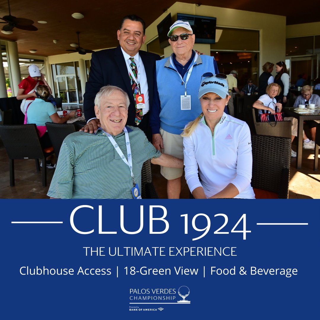 This premium hospitality ticket entitles guests access to the PVGC Clubhouse, Clubhouse Hospitality, and panoramic patio views of the finishing hole, Hole #18. It includes complimentary food and beverage in the Clubhouse. 

Purchase yours at eventbrite.com/e/palos-verdes…