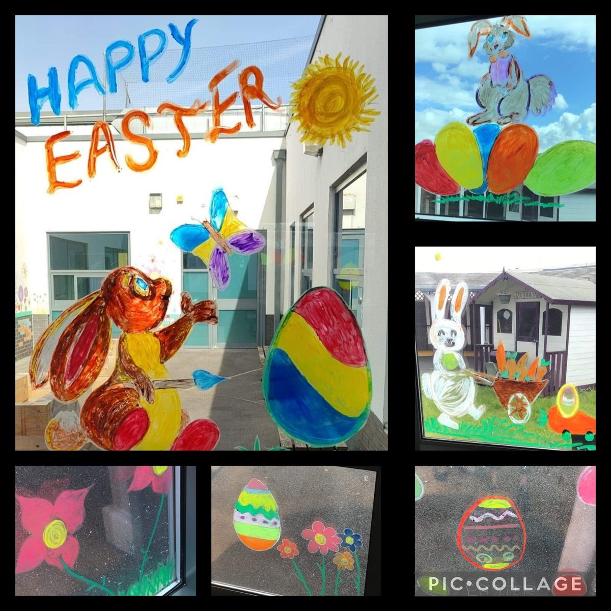 BronteWard01's tweet photo. Happy Easter to you all from us all here on Bronte Ward #easterwindows #craftyweekallweek #ladiesgettingcrafty 
Hope you all have an eggselent weekend 🐰🥚🐰 https://t.co/kgBEdUjkQf