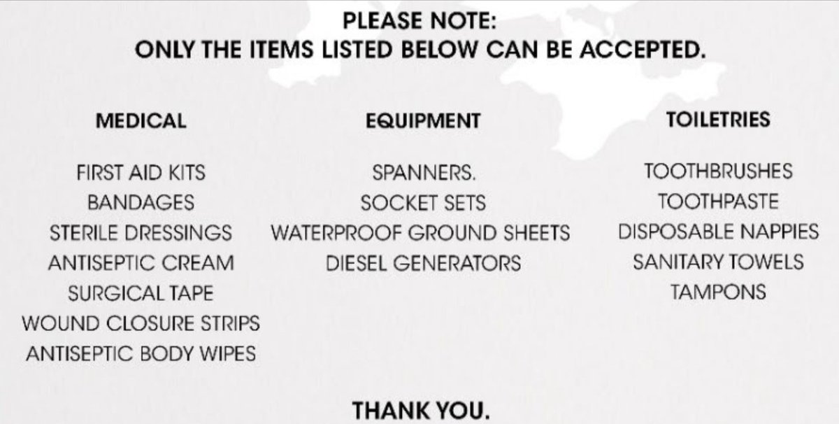 Highgate will be proudly working alongside community partners to help support those directly affected by the conflict in Ukraine. The station will act as a donation hub accepting the following equipment. Your generosity is much appreciated.