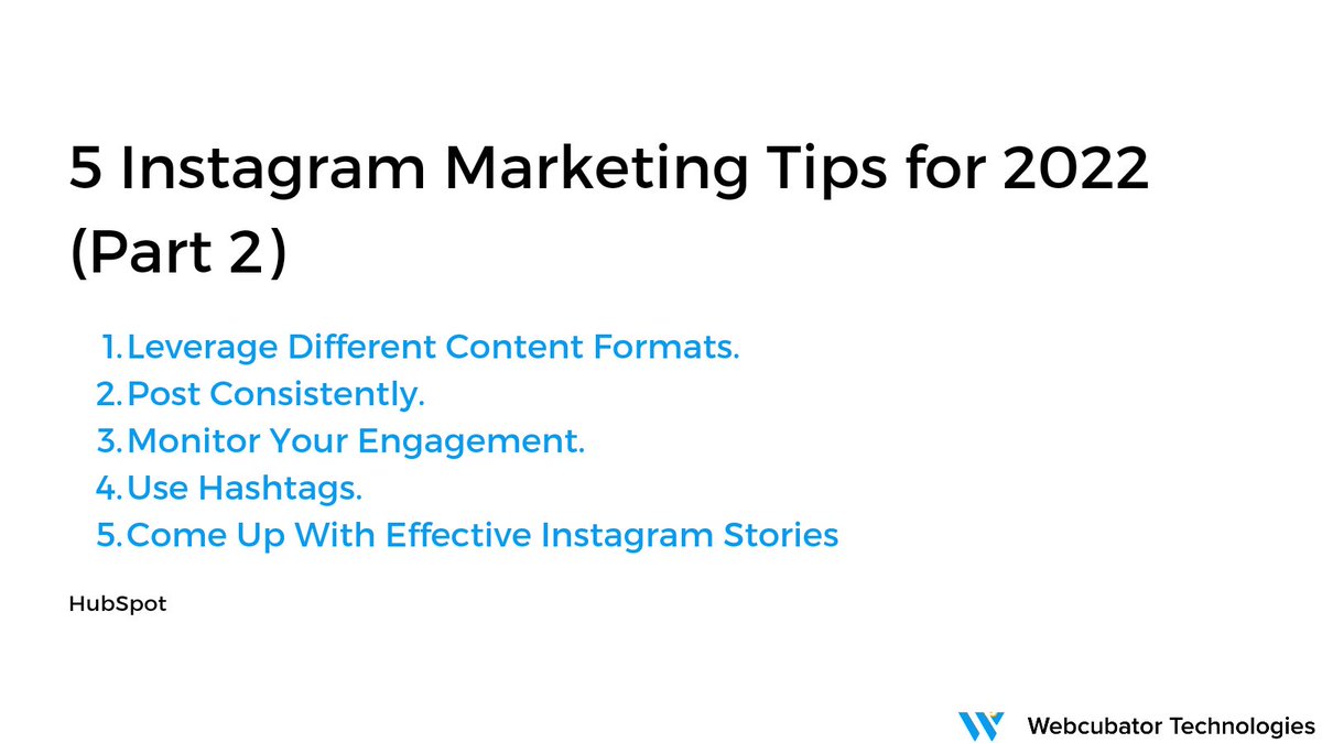WebcubatorTech's tweet image. A few more tips to get started with Instagram marketing!!

#webcubatortechnologies #instagrammarketing #tips