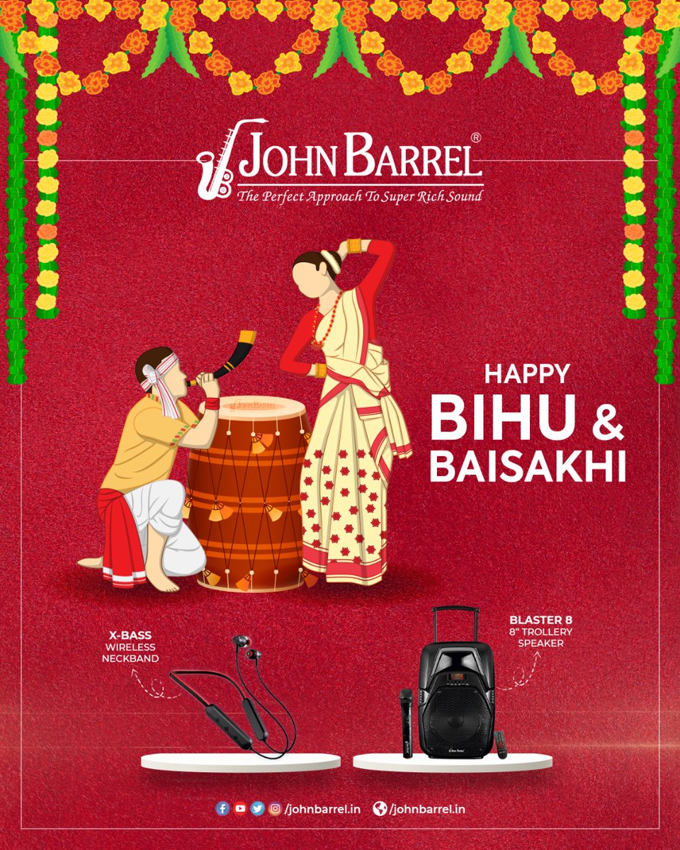 johnbarrel_in's tweet photo. Happy Bihu &amp; Baisakhi 💫

#bihu #bihu2022 #baisakhi #baisakhi2022 #johnbarrel #speakersystem #soundsystem #wirelessheadphones #wirelessneckband #trolleyspeaker https://t.co/PKnpYzuzpo