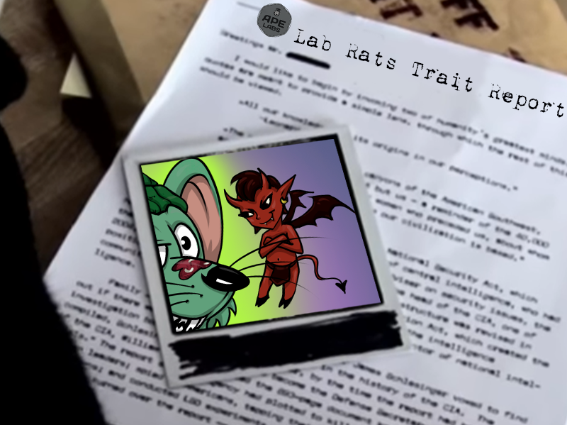 696Rats's tweet photo. Doc: 696LR-SP-0043
Researcher: Dr. L. Von Cheddar
Trait: Fiat Demon
Test Record:
Of the 696 Rats, 86 claim to see a Demon on their shoulder...whispering to buy a 3% CD at a bank. The Demons will often bark at Bitcoin ATMs.
πͺππ
#SmellsRare
#LabRatsTraitReport https://t.co/1TsZBxN8Pi