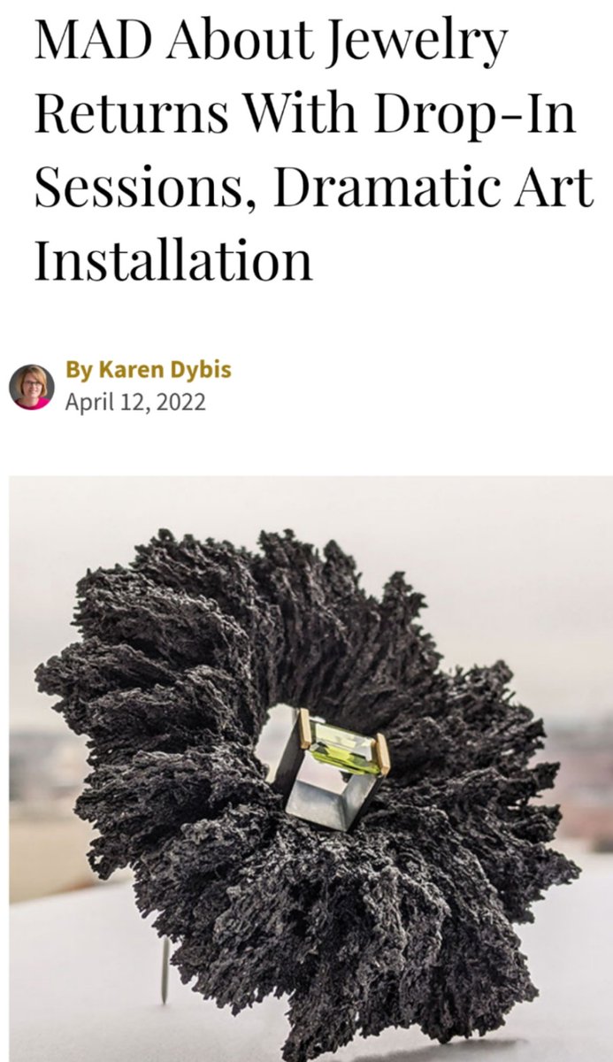 Thrilled to see my artwork highlighted in this lovely article about MAD About Jewelry in <a href="/MADmuseum/">Museum of Arts and Design</a> by Karen Dybis in <a href="/JCKMagazine/">JCK Magazine</a> ✨🗽
 jckonline.com/editorial-arti… via <a href="/JCKMagazine/">JCK Magazine</a>
#MADAboutJewelery