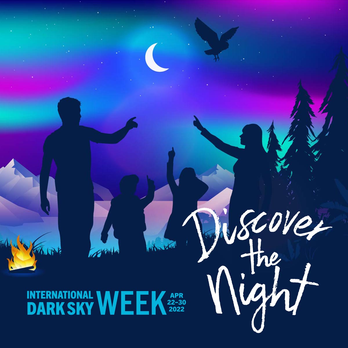 The countdown is on! There are just 8 days to go until International Dark Sky Week 2022 (April 22-30) kicks off. Be sure to explore the International Dark Sky Week website to find events and actions you can take to celebrate: idsw.darksky.org 

#IDSW2022 #DiscovertheNight