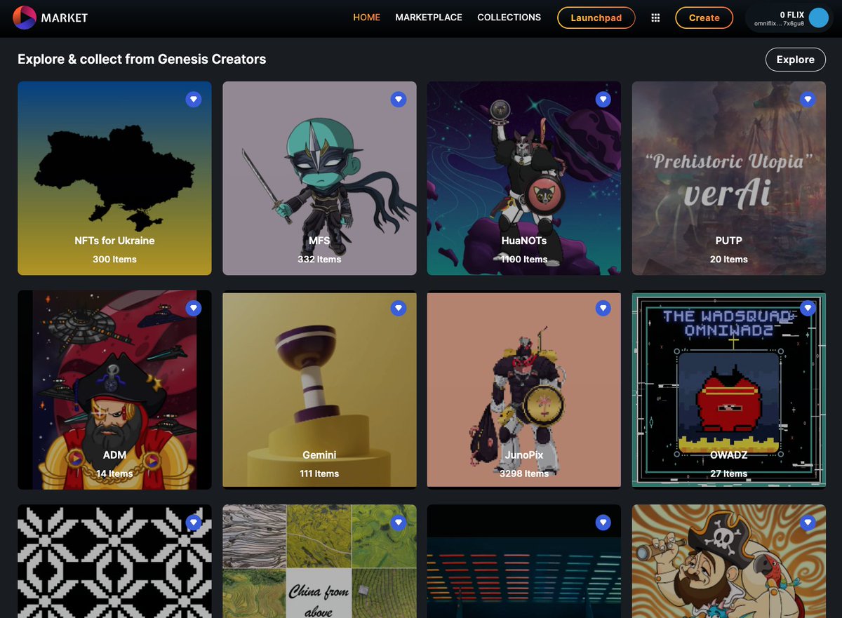 FLIXdotFUN's tweet image. Fam, did you notice the #Launchpad button in the nav bar to the top?
Click #Launchpad to see what's in store!
Addl. features for discounted sales, etc coming soon to #OmniFlix via the various apps developed.
👉 OmniFlix.market
A 🧵 w/ all updates from #FlixCrew 👇