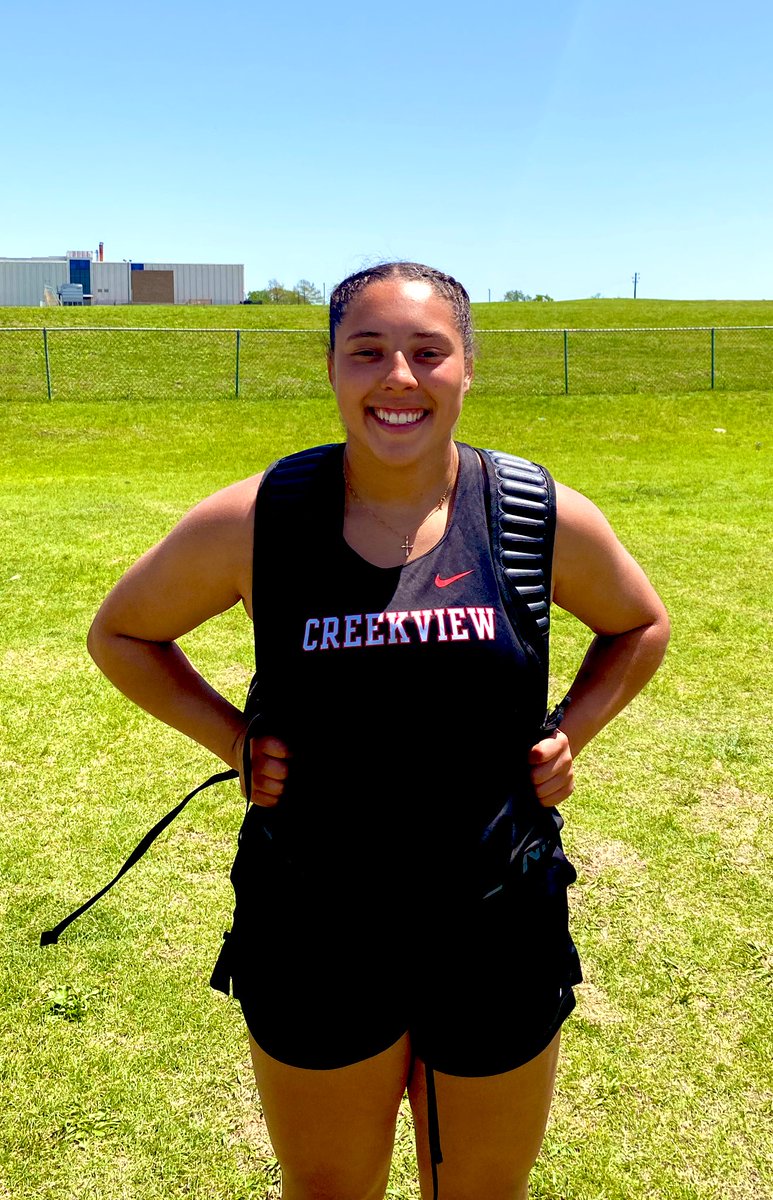 castillo_ac's tweet photo. Congratulations to our Lady Mustang McKenzie Davis @McKenzie0603 is the   District Champion  in shot Put and Discus!! Qualifying  her to the Area track meet. #FAST  @Mustang_T_F @CreekviewPrinc @CreekviewLeads @CFBISD @PutterRenee @RamirezCoach https://t.co/2TFvlRTpBy