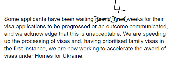 infomotiveUK's tweet photo. Received an email from #HomesForUkraine this afternoon.
However, @BorisJohnson @pritipatel @ukhomeoffice @10DowningStreet you are totally incorrect, some of us have been waiting 4 weeks for bloody visas, and tomorrow we will start the 5th week.
The #VisaDebacle continues https://t.co/eViqHSxeY1