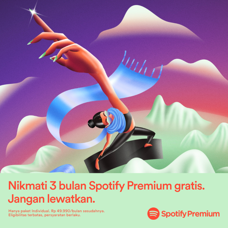 Spotify's tweet photo. Bersantai dan bersenang-senanglah. Dengarkan musik favoritmu, bebas iklan.