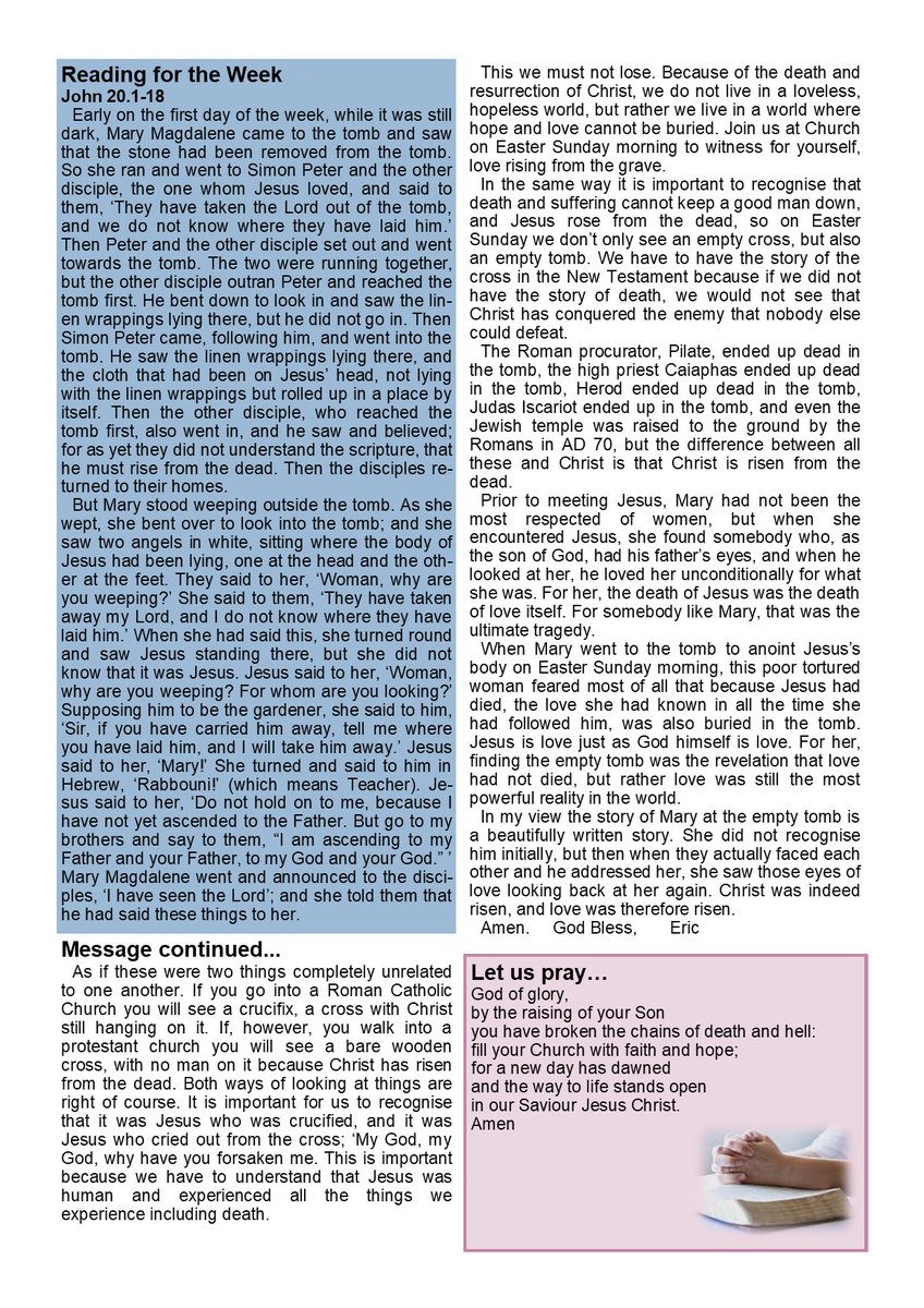 BiddenhamChurch's tweet image. Join us over the Easter weekend.  We look forward to welcoming you.