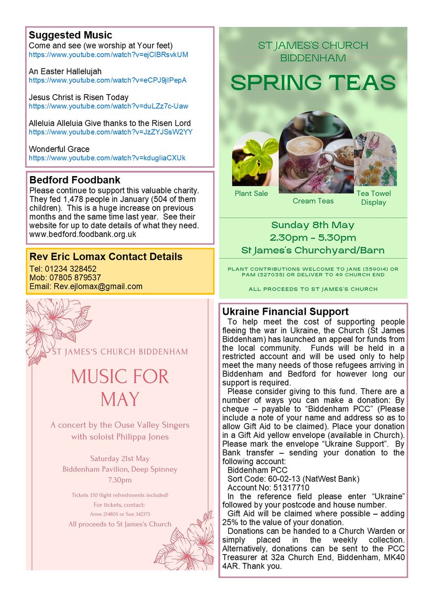 BiddenhamChurch's tweet image. Join us over the Easter weekend.  We look forward to welcoming you.