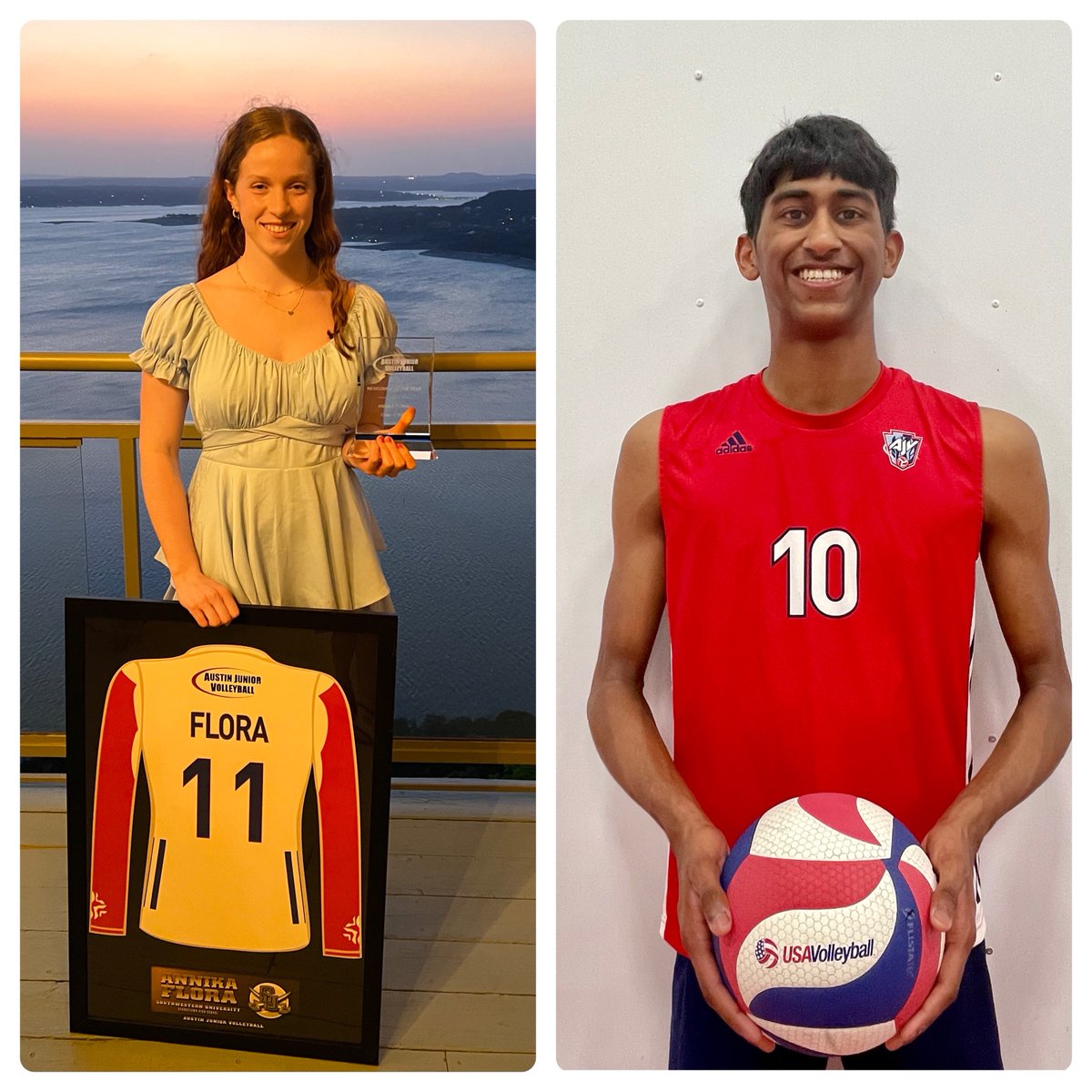 AJV Newcomer of the Year - presented to a senior that is new to our club and has made significant contributions to their team and displayed great leadership and responsibility.

Annika Flora and Shaun Vattakuzhiyil