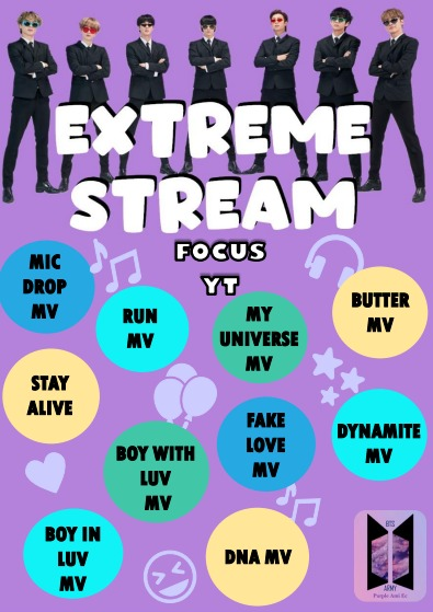 purpleamiec's tweet photo. 💜EXTREME STREAM PARTY💜 

Dinámica 

FOCUS YT 

Comenta tu ss haciendo stream + los #!

#ExtremeStreamPartyec #BTS_Butter @BTS_twt 

JaySide💚📍 https://t.co/On6Yq54ynY