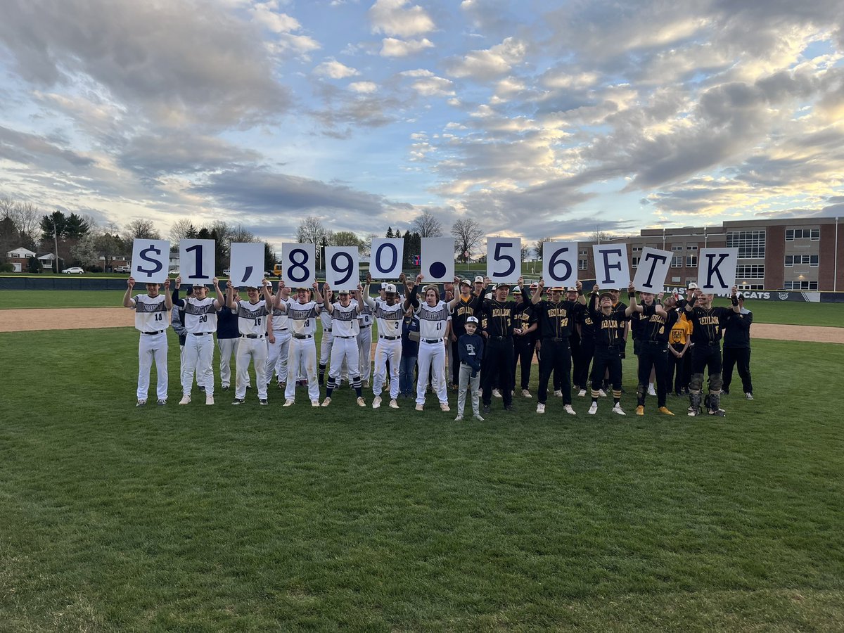 Wildcat Baseball Magic continues!!! Senior Colin Ahr hits a walk-off two-run homerun to take the 7-6 lead in the bottom on the 8th over Red Lion. We may be rivals,  but today both teams came together to BEAT CANCER and Fundraised for 4Diamonds!
