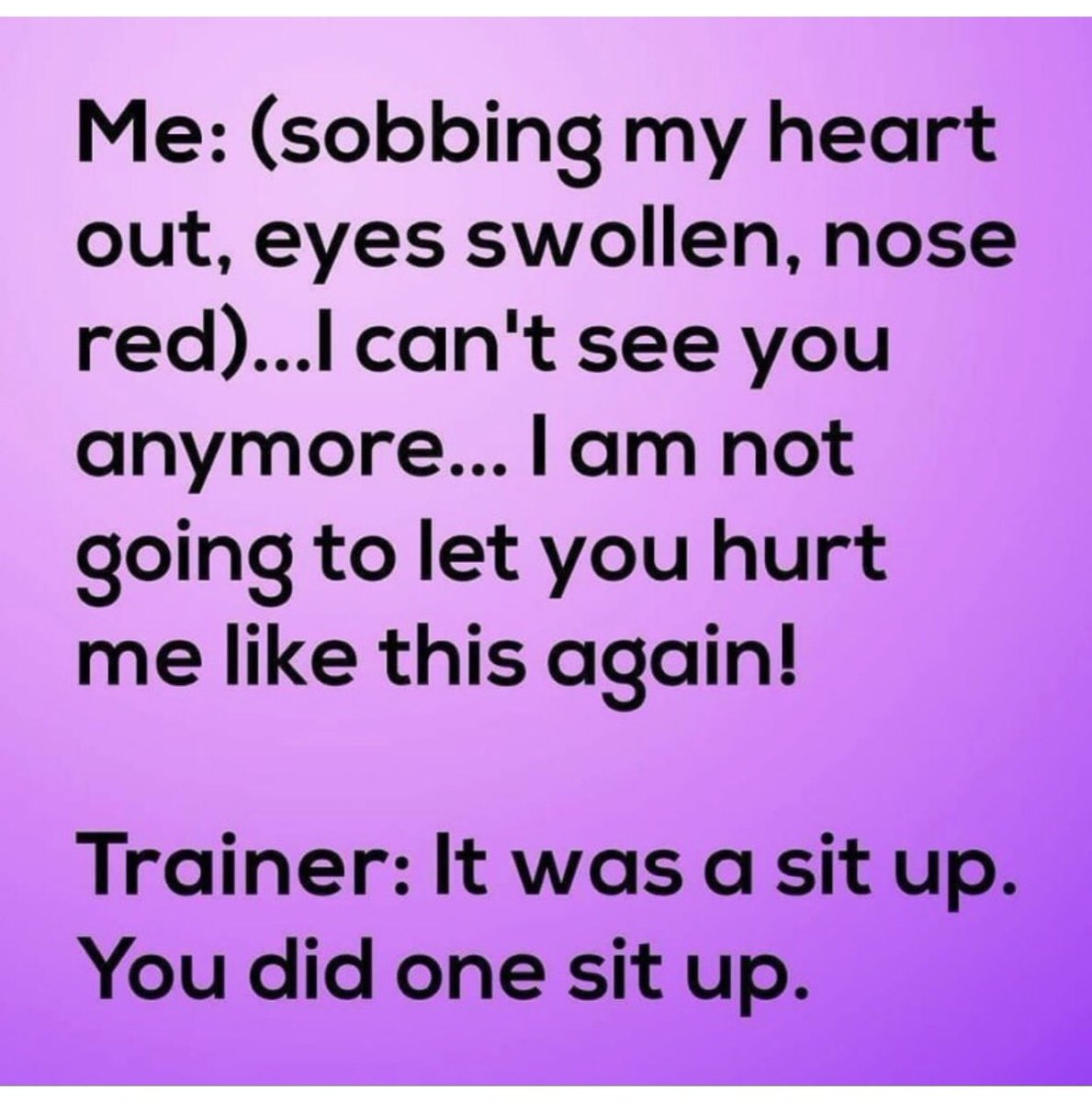 Someone shared this with me today. Thought I would share to give y’all a laugh for the day. Sometimes I feel this way after a session!! Lol <a href="/MyPeakChallenge/">My Peak Challenge</a> <a href="/CoachValbo/">John Valbonesi</a> <a href="/SamHeughan/">Sam Heughan</a> <a href="/scanna283/">Anna M. Simmons 🏃🏼‍♀️🐿</a> <a href="/Deadliftgrl/">DeadliftgrlSF🏴󠁧󠁢󠁳󠁣󠁴󠁿🇺🇸🇦🇺🏴‍☠️💪🏽</a>