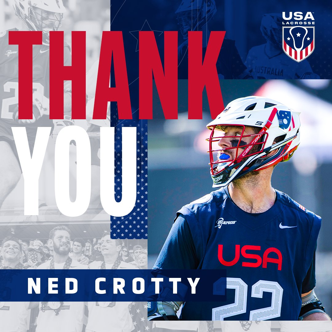 Two gold medals and 1️⃣6️⃣7️⃣ pro goals. Heck of a career, <a href="/Crottykid22/">Ned Crotty</a>. 

From taking over in 2010 to the redemption tour in Netanya, you gave it everything. Enjoy retirement, Ned.