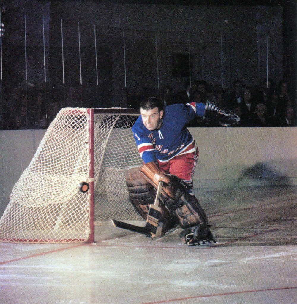 hockey_samurai's tweet photo. Gump Worsley on goaltending: The only job worse is a javelin catcher at a track-and-field meet.

#NYR https://t.co/CYWAzX525t