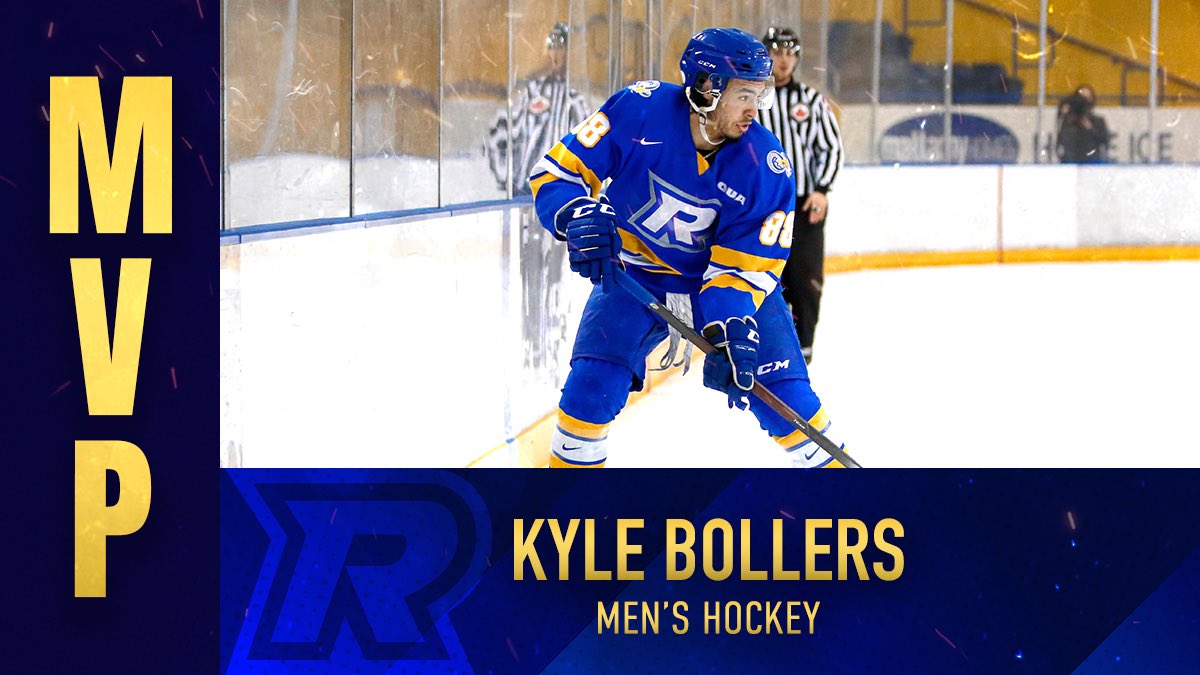 The 2021-22 Team MVP Award for @ramsmhockey goes to rookie forward Kyle Bollers.🏒

Congratulations, Kyle!

#weRrams
