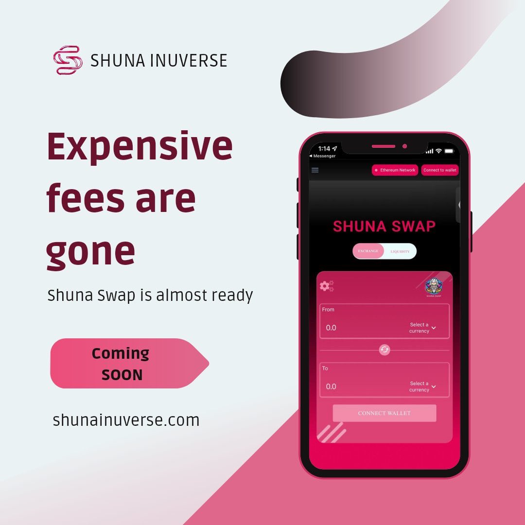 Amy480777's tweet photo. Almost time! Saving money and no more failed transactions! Win, win! @shuna_inuverse #ShunaV2 #shunaswap #Uniswap #Saitama #SHIBARMY #CULT #RobinhoodCrypto #Bezoge https://t.co/cGxY9NO5Yi