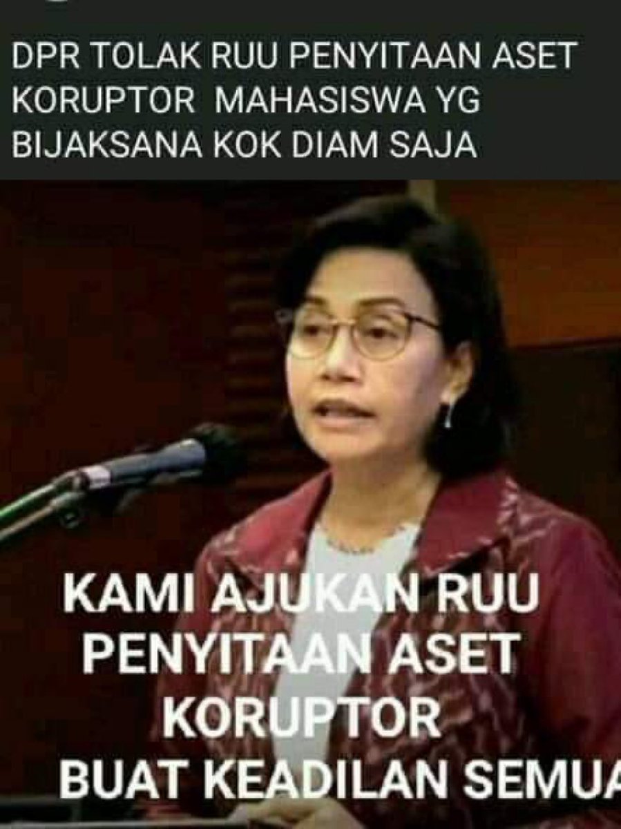 Hey pendemo yg ditunggangi👺kadrun, seperti ini yg harus kalian dukung ini gagasan yg baik dari Ibu Sri Mulyani Menteri Keuangan Pak Joko Widodo Presiden RI kalian diam saja malu dong sebentar2 mengatas namakan Rakyat ta’ukan Rakyat miskin krn ulah Koruptor MERDEKA🤟👍🙏🇮🇩.