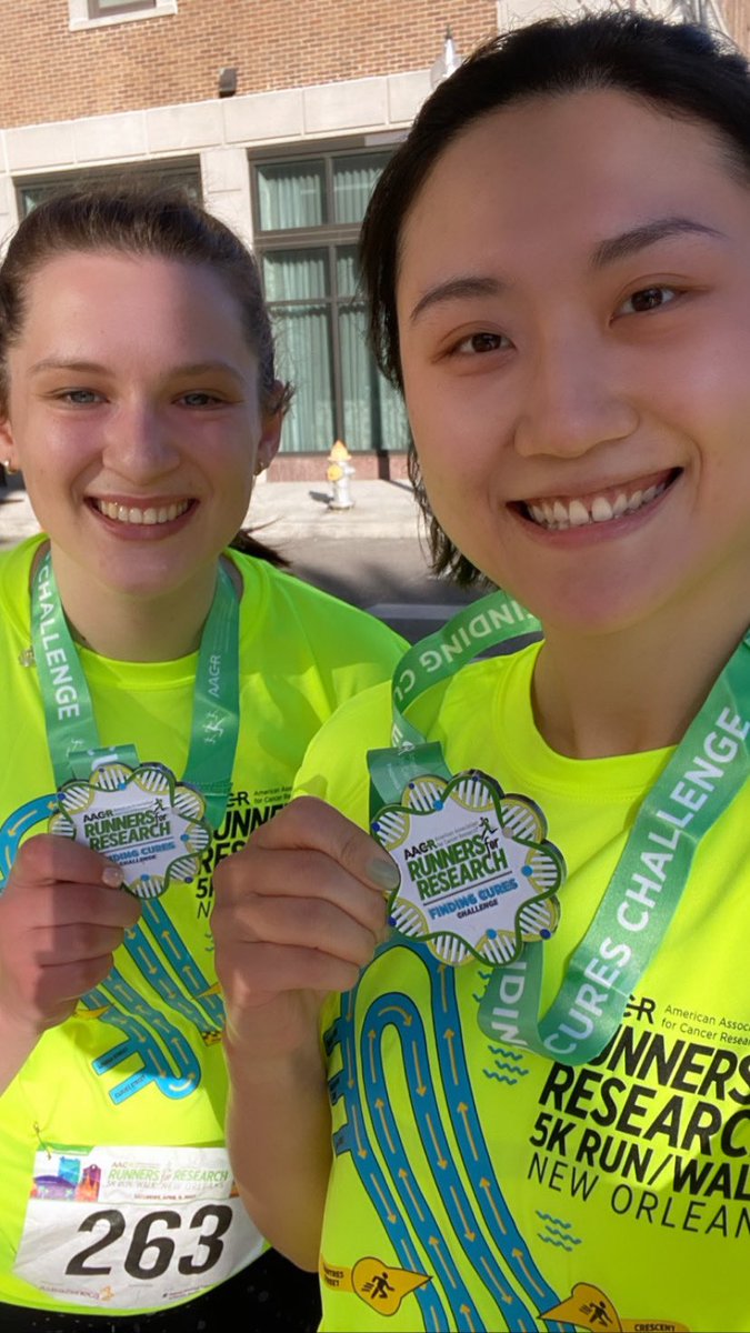 Rui_Wang_98's tweet photo. Good bye #NOLA! Thank you for the food/music/opportunities! I had such a wonderful week at #AACR22 enjoying the talks/posters/booths, making awesome friends and being proud #runners4research @AACRFoundation Shout out to Dr. Wei Li for his tremendous support! See you at #AACR23 https://t.co/KHDbqfMsz3