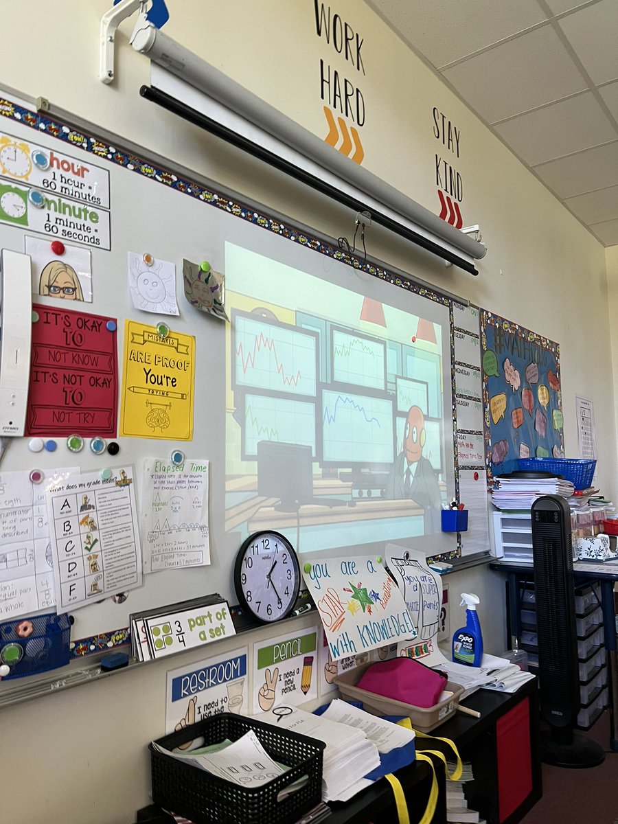 RachelSecord's tweet photo. When 2 SS start talking about the stock market &amp; how they watch the stocks with their dads and the rest of the class asks “what is that?” … We do an impromptu lesson &amp; let the 2 that do know lead. The kids LOVED a learning about this! @scesbobcats #lifeskills #whenkidslead https://t.co/72RqyUrX0t